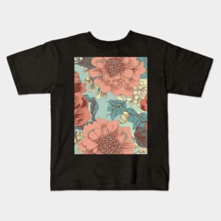 Colorful Flower Pattern V12 Kids T-Shirt